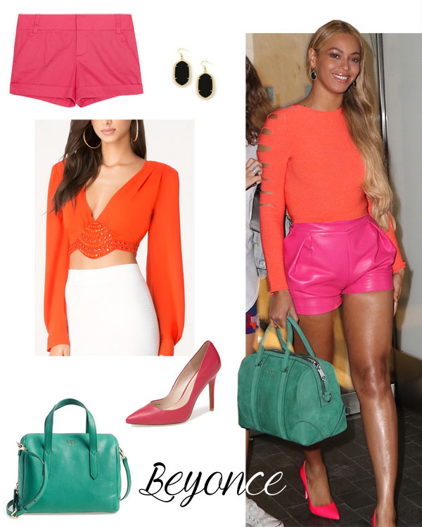 Beyonce's colorblock look for less