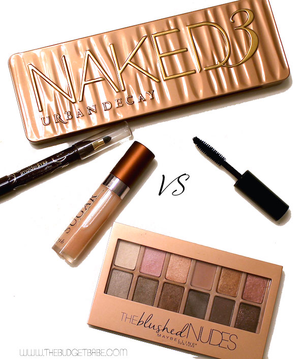 Maybelline The Blushed Nudes is an amazing budget dupe for Urban Decay's Naked3 eyeshadow palette!!