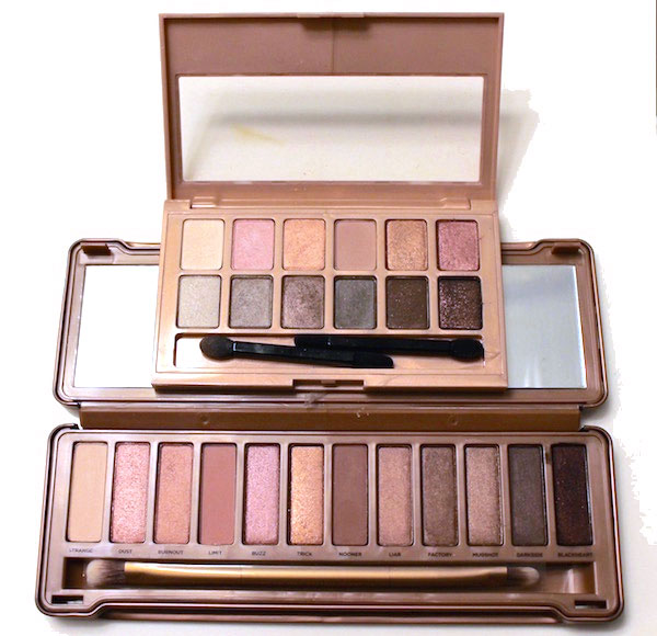 Urban Decay Naked 3 versus Maybelline The Blushed Nudes palette comparison side by side with swatches