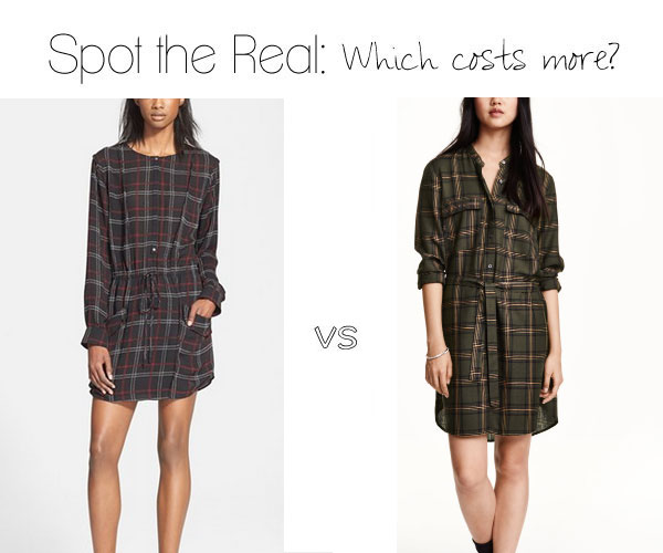 Can you spot the real A.L.C. plaid shirt dress?