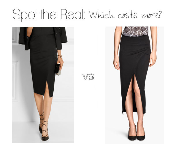 Taste test! Can you guess which skirt costs $885 more than the other?