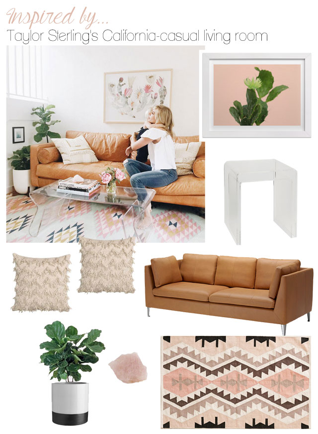 The look for less: Taylor Sterling's California casual living room