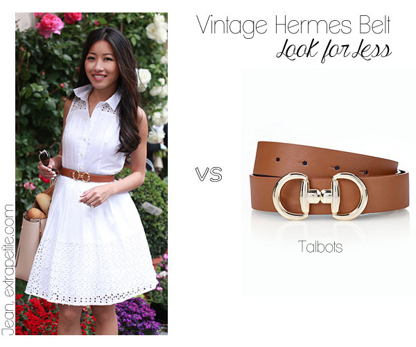 Vintage Hermes reversible belt look for less dupe at Talbots