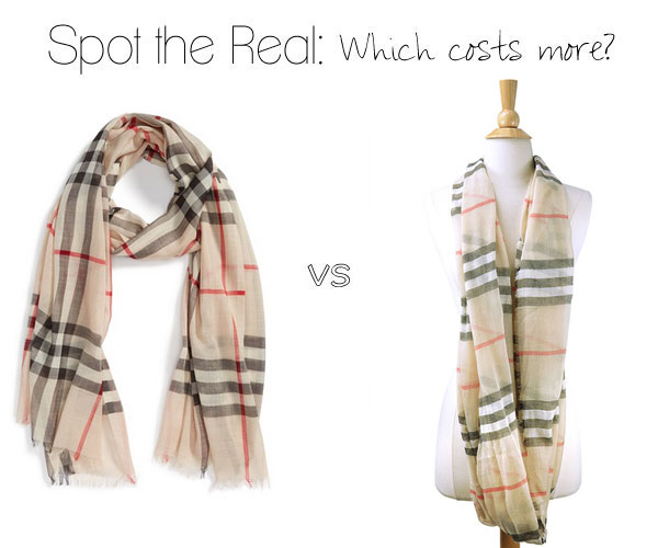 Burberry check scarf: Can you spot the real one?