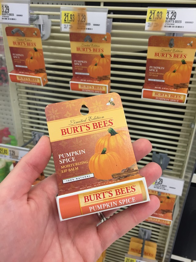 Love the limited-edition Pumpkin Spice lip balm by Burt's Bees available only at Target