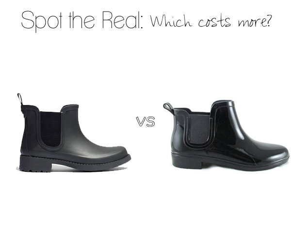 Can you spot the real Madewell Chelsea rain boots?
