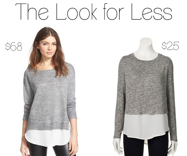 The Look for Less: Mock Layer Sweater