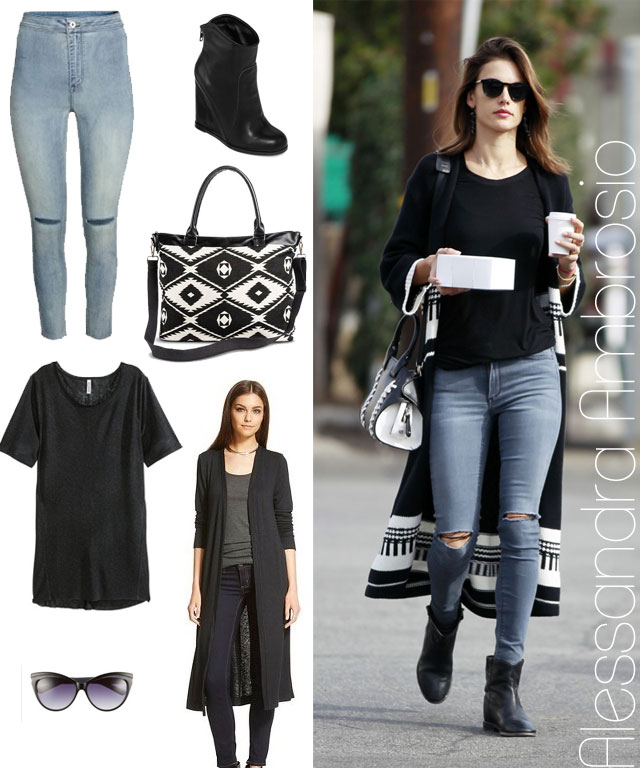 Alessandra Ambrosio's look for less