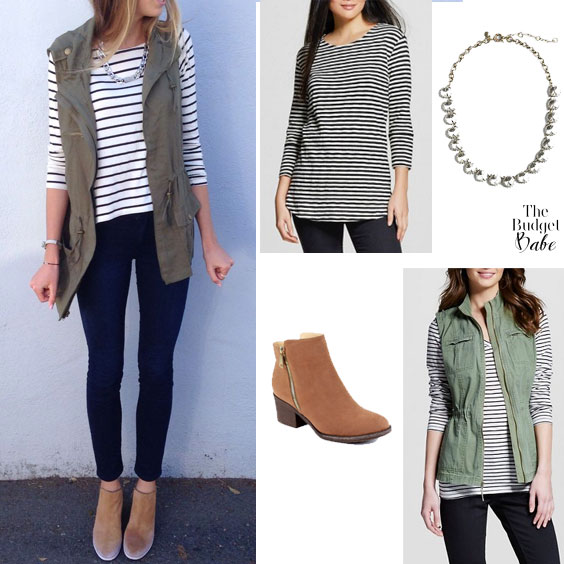 Spring Outfit Idea: Utility Vest and Striped Top