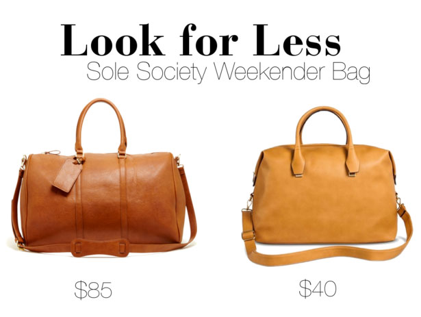 Sole Society Vegan Leather Weekender Look for Less