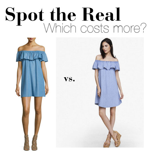 Can you guess which dress costs more?