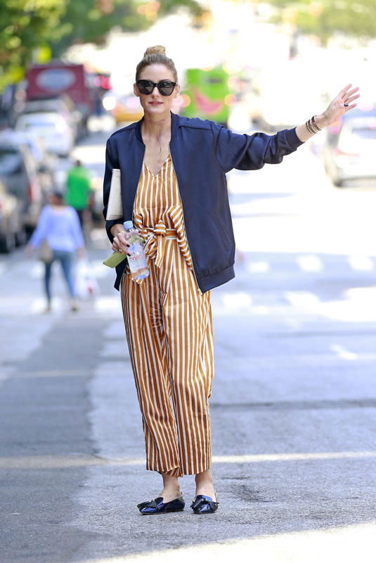 Olivia Palermo's Striped Jumpsuit Look for Less
