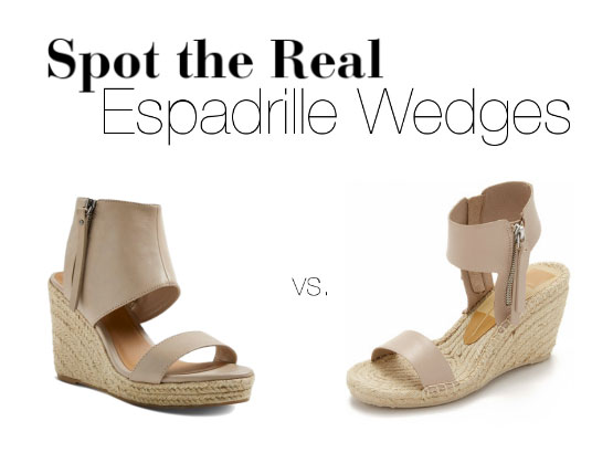 Can you spot the real DV wedge sandals?