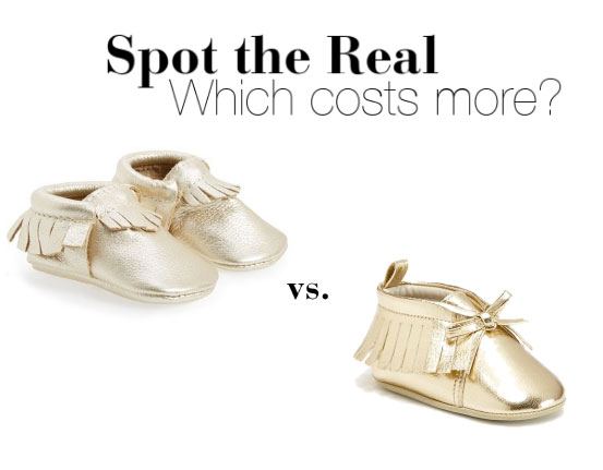 Can you spot the designer baby moccasins?