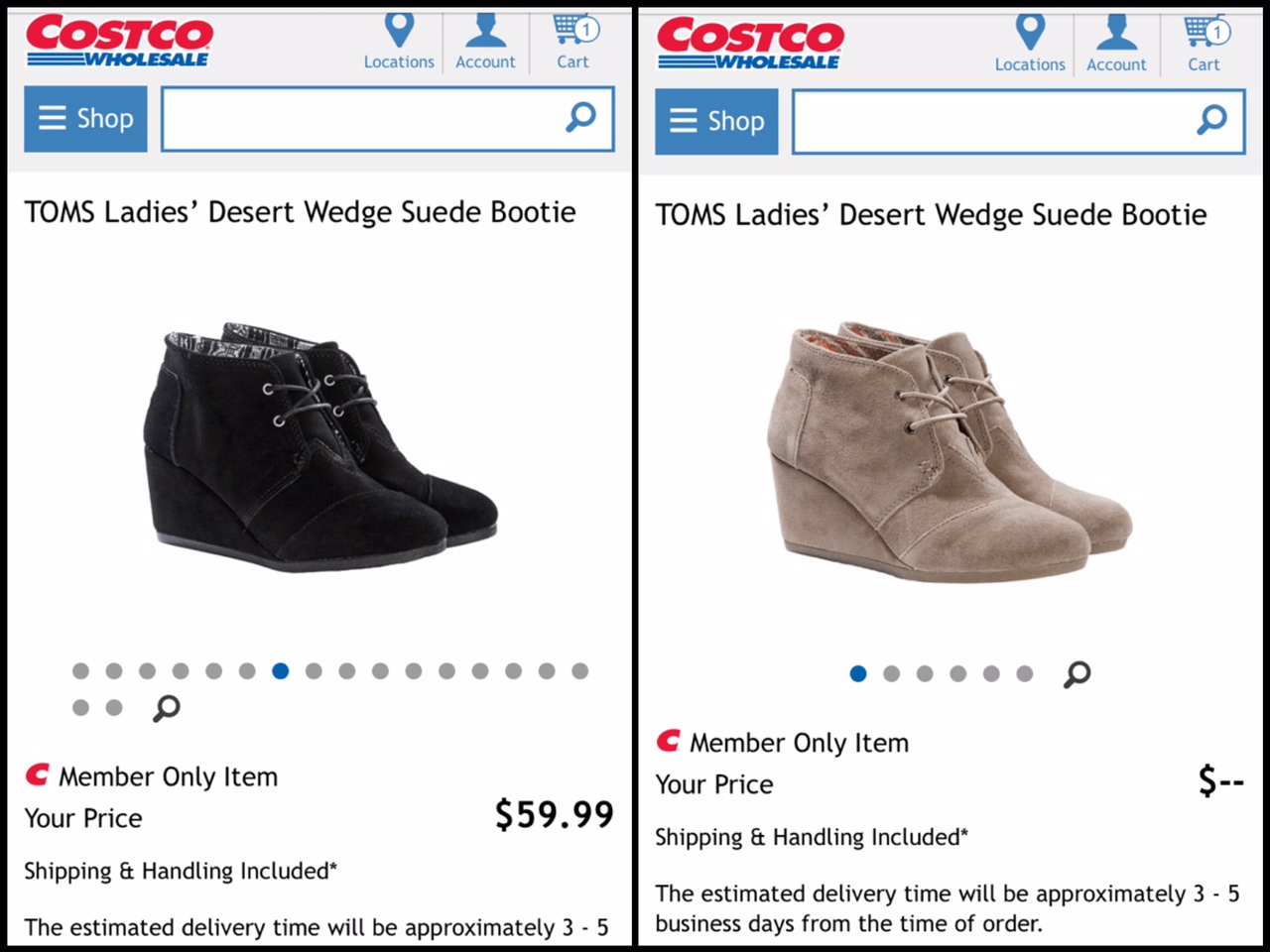 TOMS Desert Wedge booties are just $59.99 for Costco members!