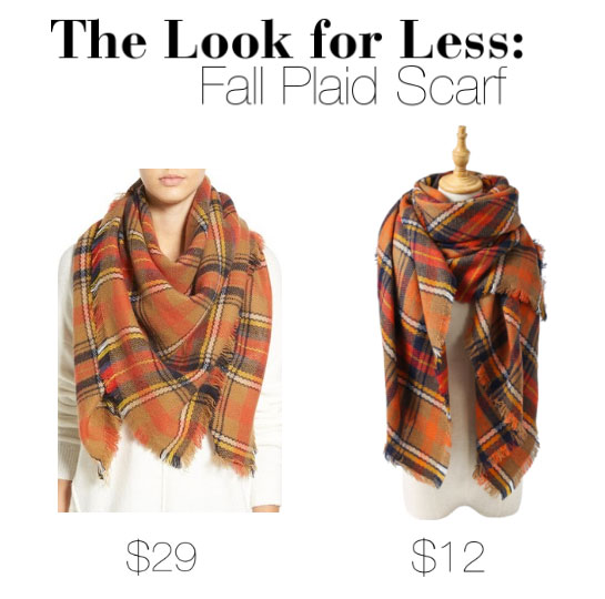 Get the look of fall's hottest plaid scarf for half the price.