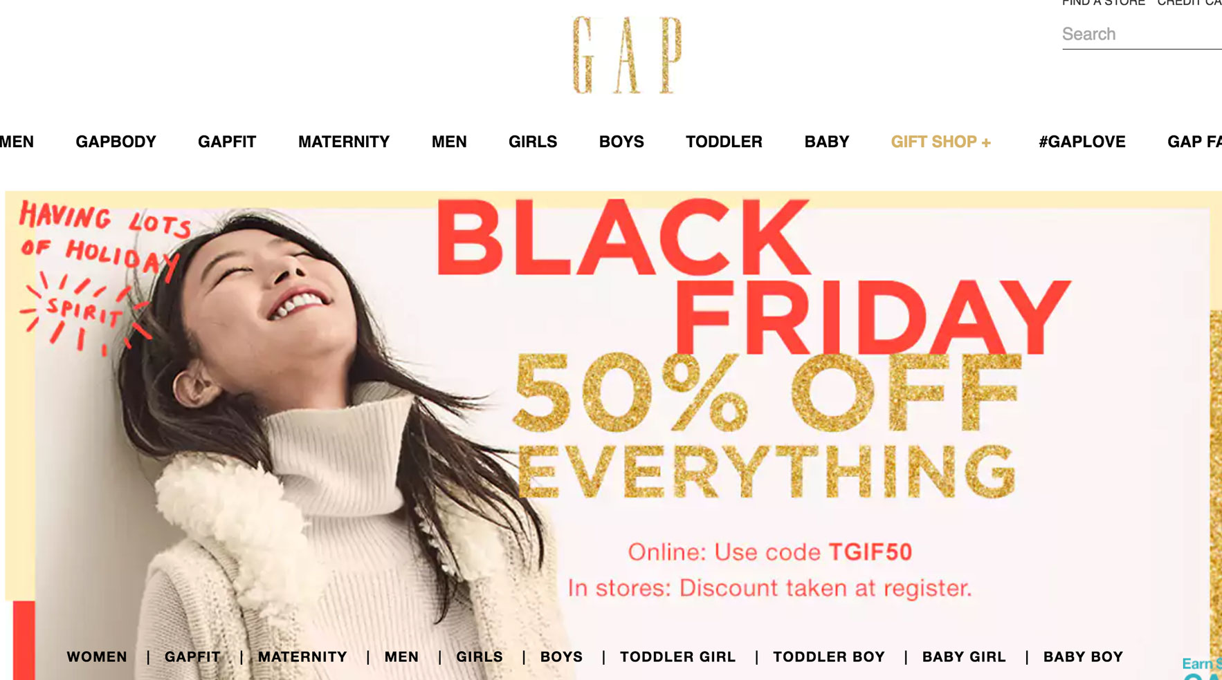 Gap Black Friday Sale