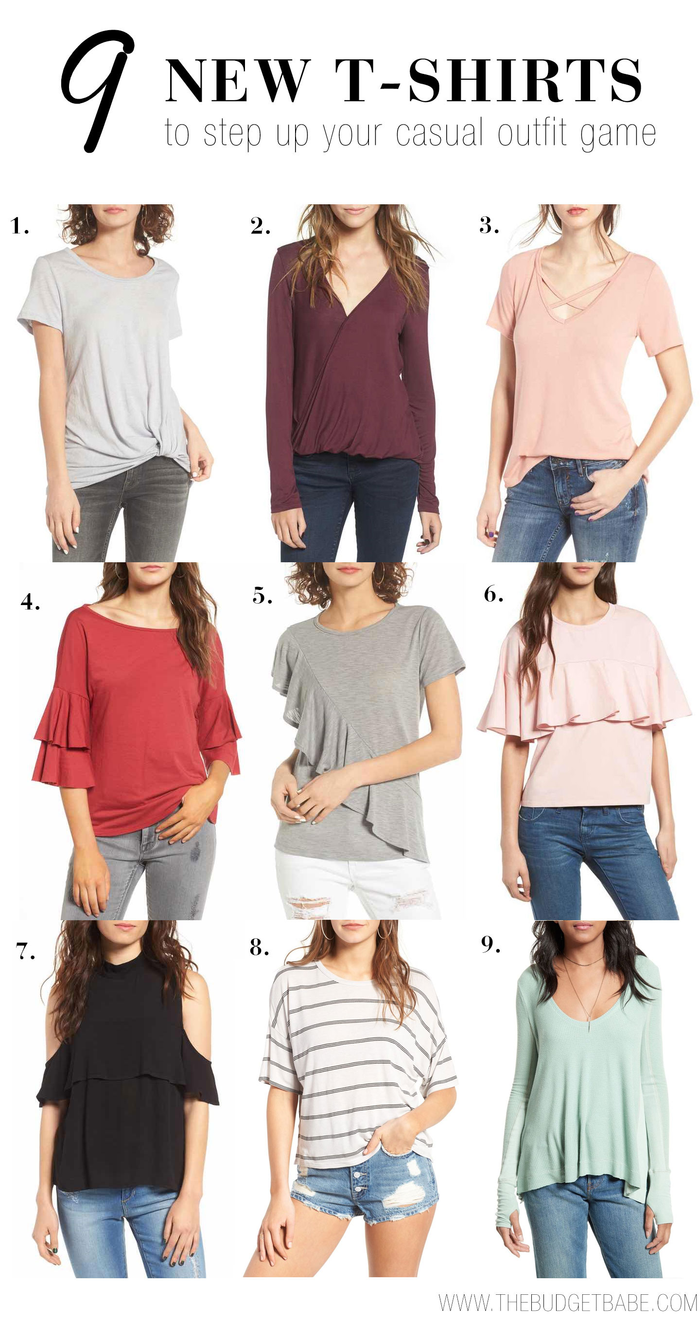 Shop new styles of tees to up your casual outfit game