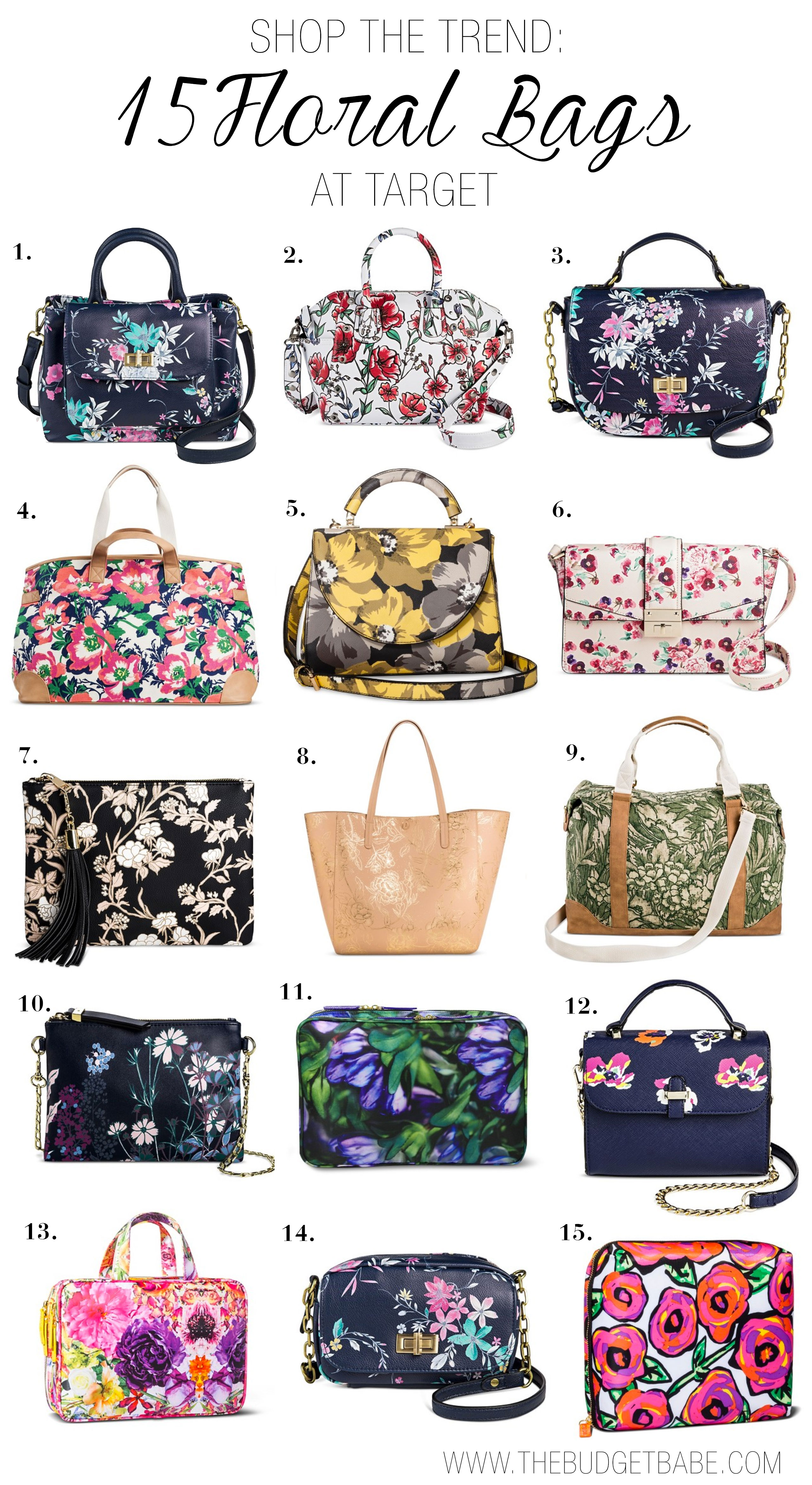 Shop the floral bag trend with these budget-friendly picks under $45 at Target.