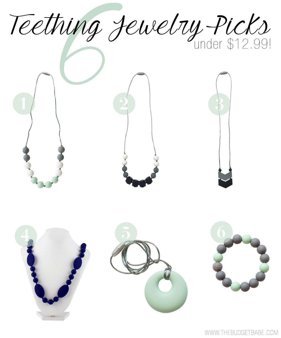 Shop teething jewelry picks under $12.99.