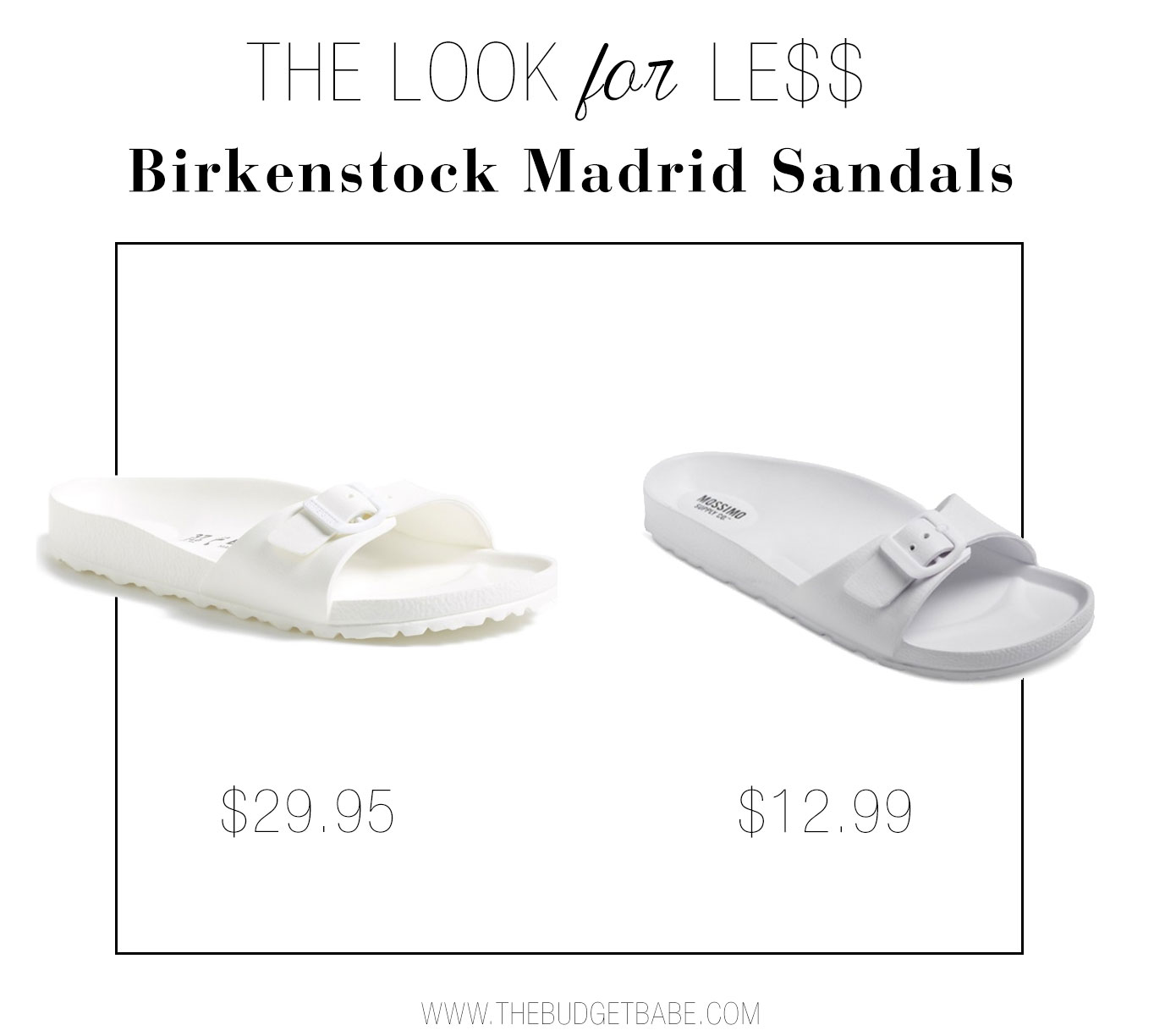 Birkenstock Madrid sandals get knocked off by Mossimo at Target.