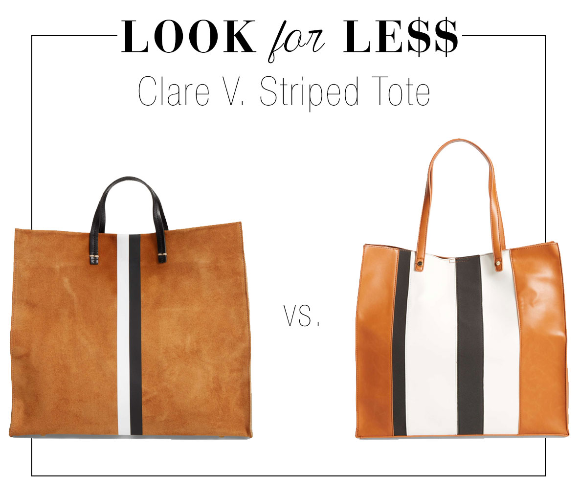 Get the look of Clare V's striped tote for less.