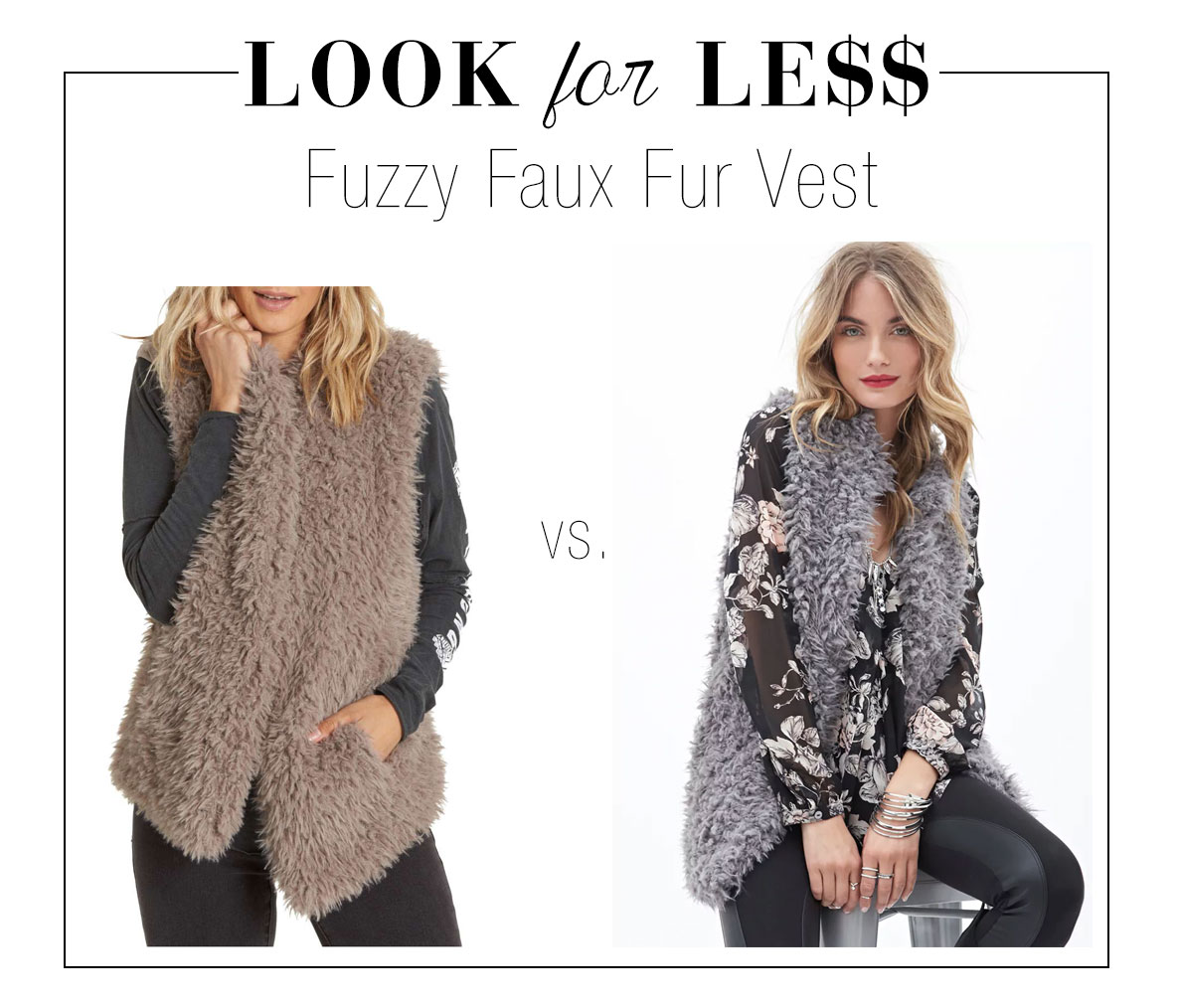 This faux fur vest is the perfect cozy layering piece for fall and winter.