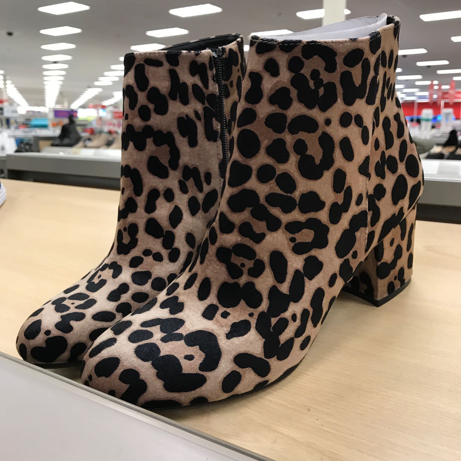 Leopard booties under $40 at Target.