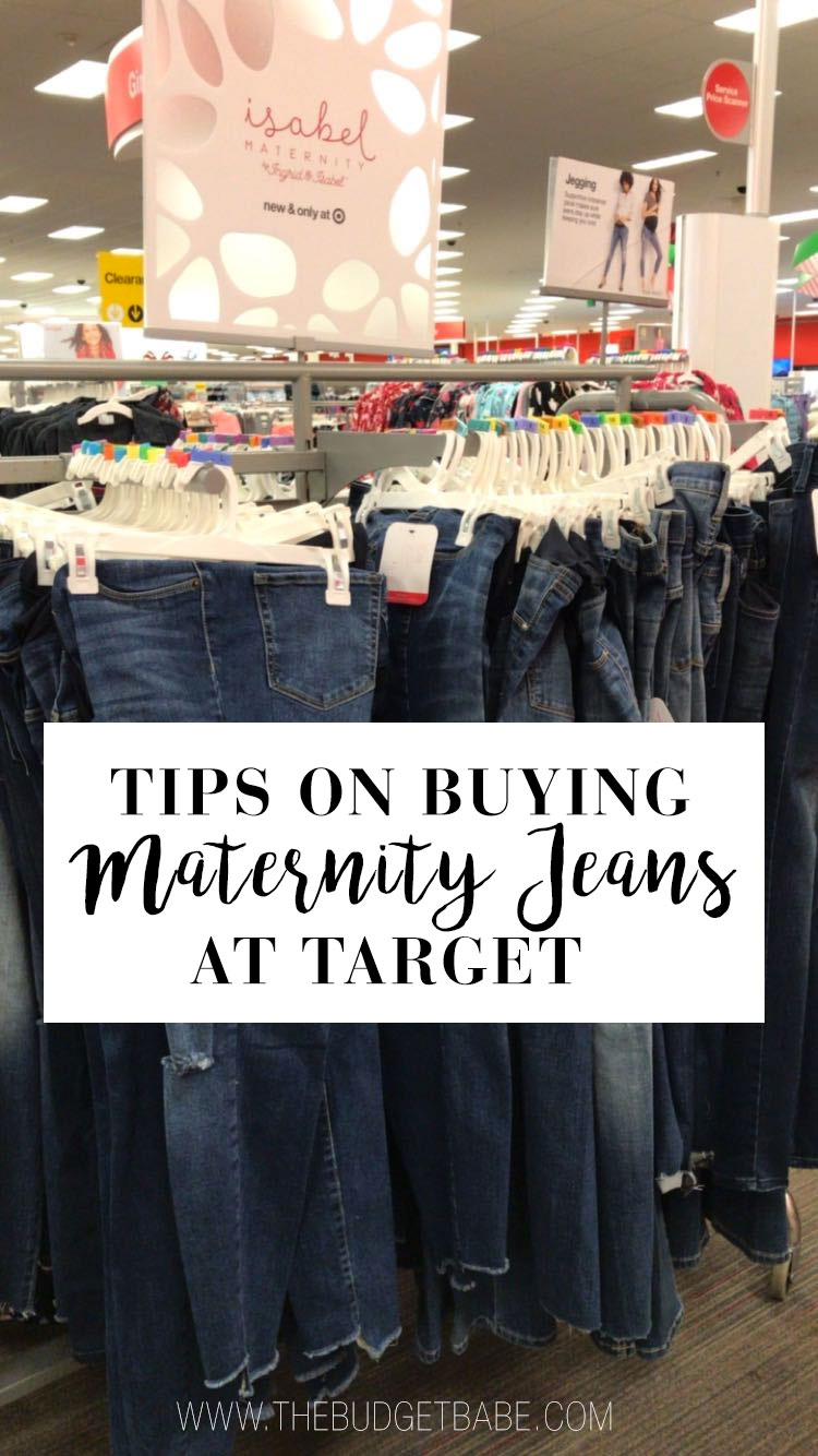 Tips on buying cute and trendy skinny maternity pregnancy jeans at Target