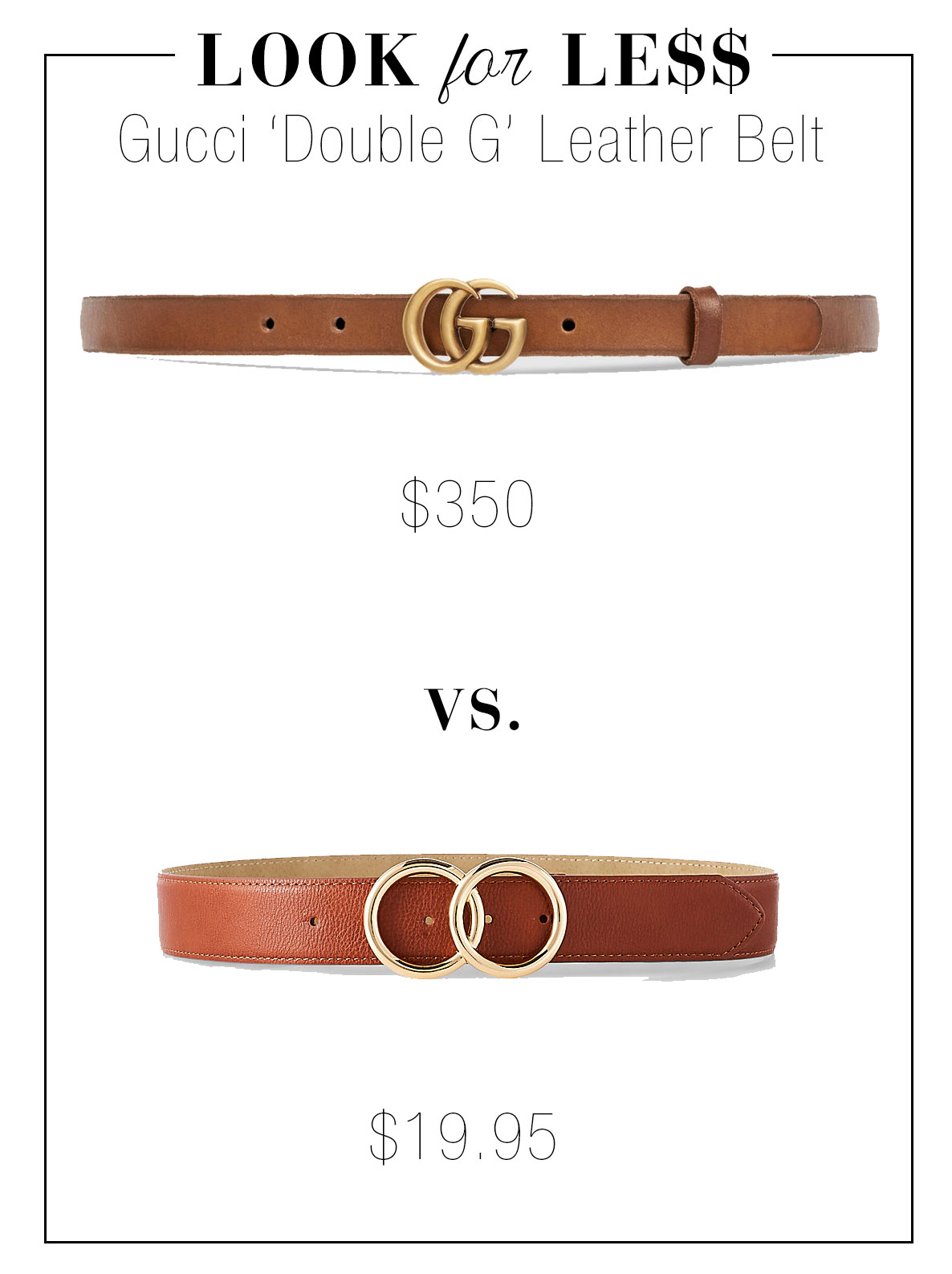 Gucci belt look for less at Express