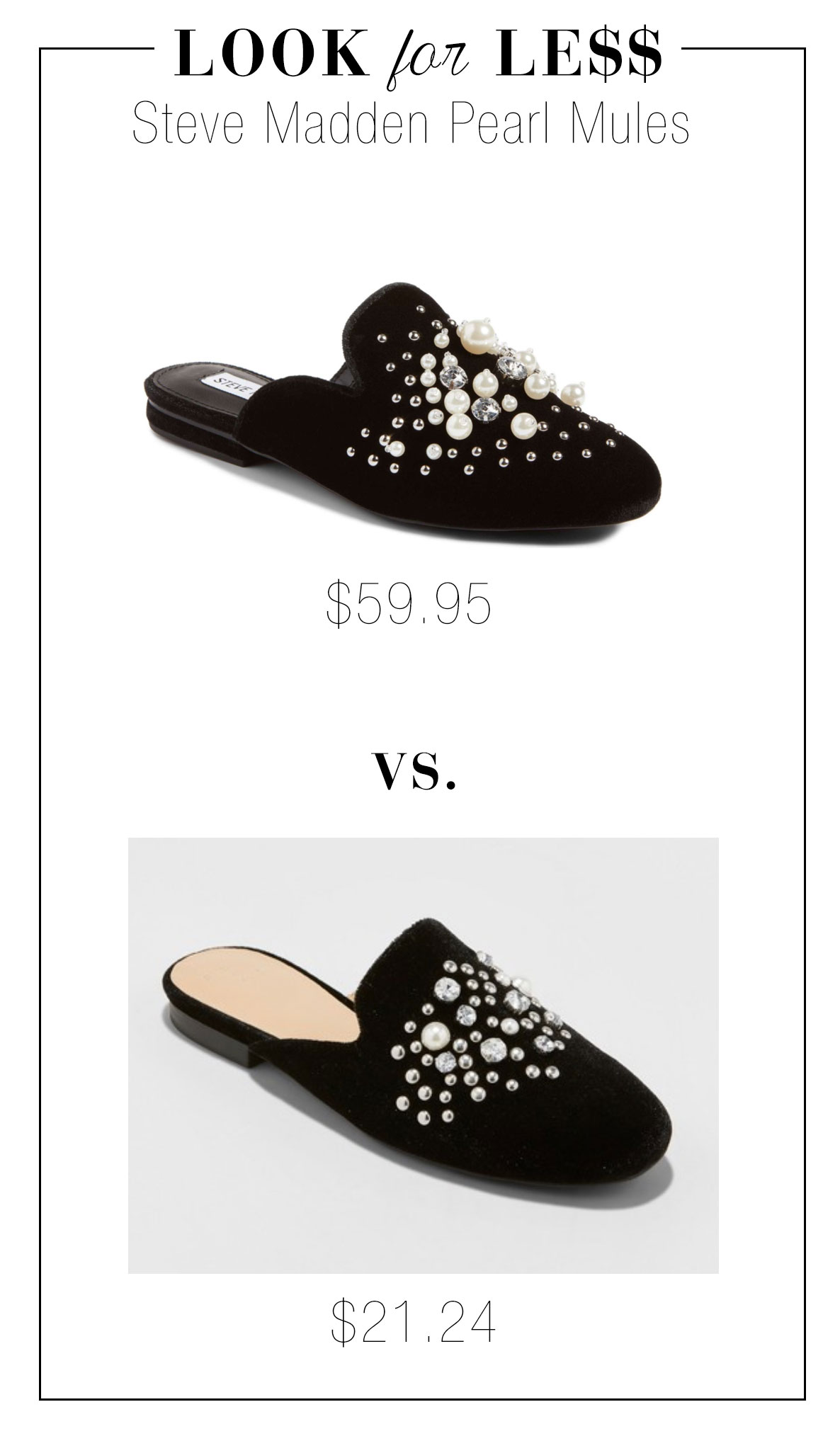 Look for Less: Steve Madden Pearl Mules