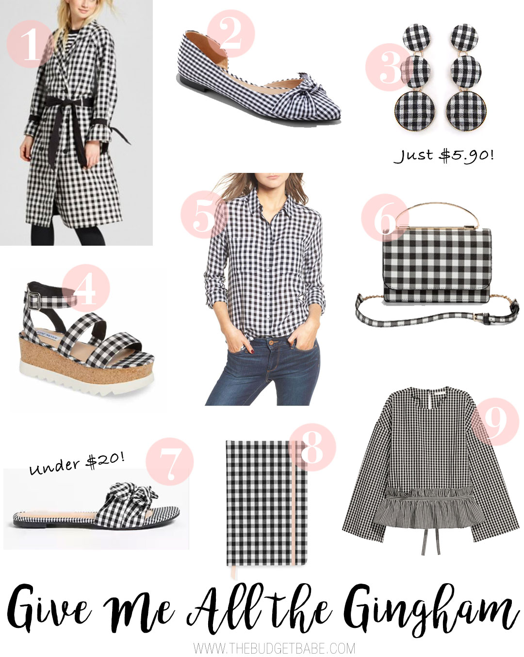 Gingham fashion for spring 2018 from just $5.90