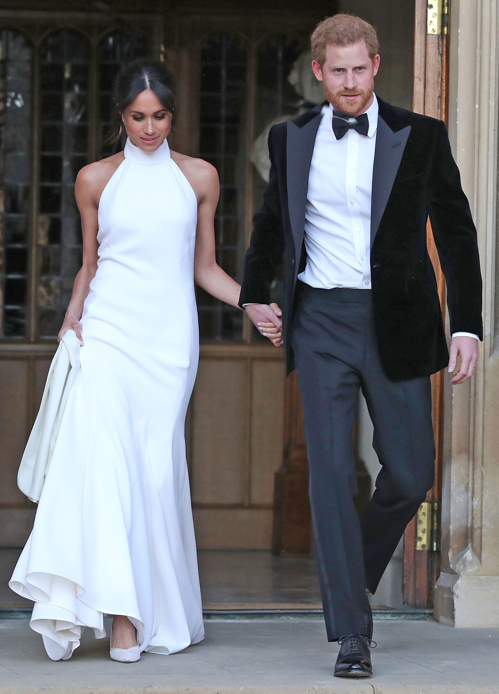 Meghan Markle wedding gown halter look for less