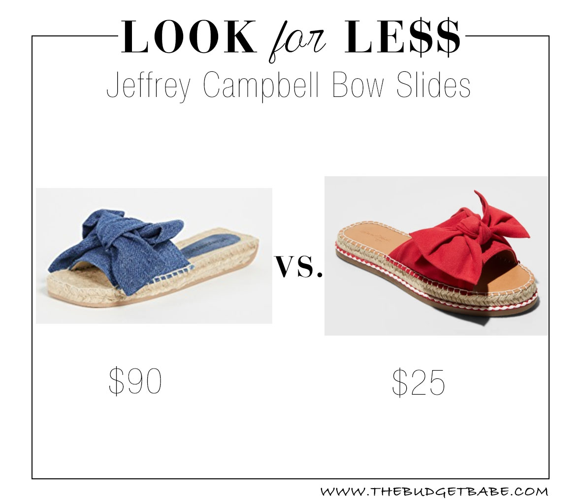 Jeffrey Campbell denim bow slides - love this sandal!
