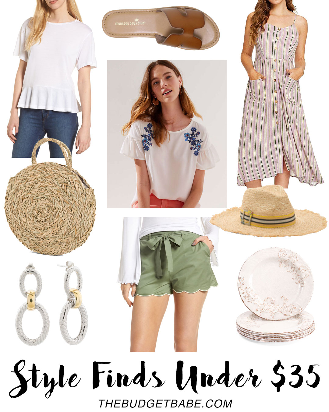 Style finds under $35 on The Budget Babe - need those cute shorts!