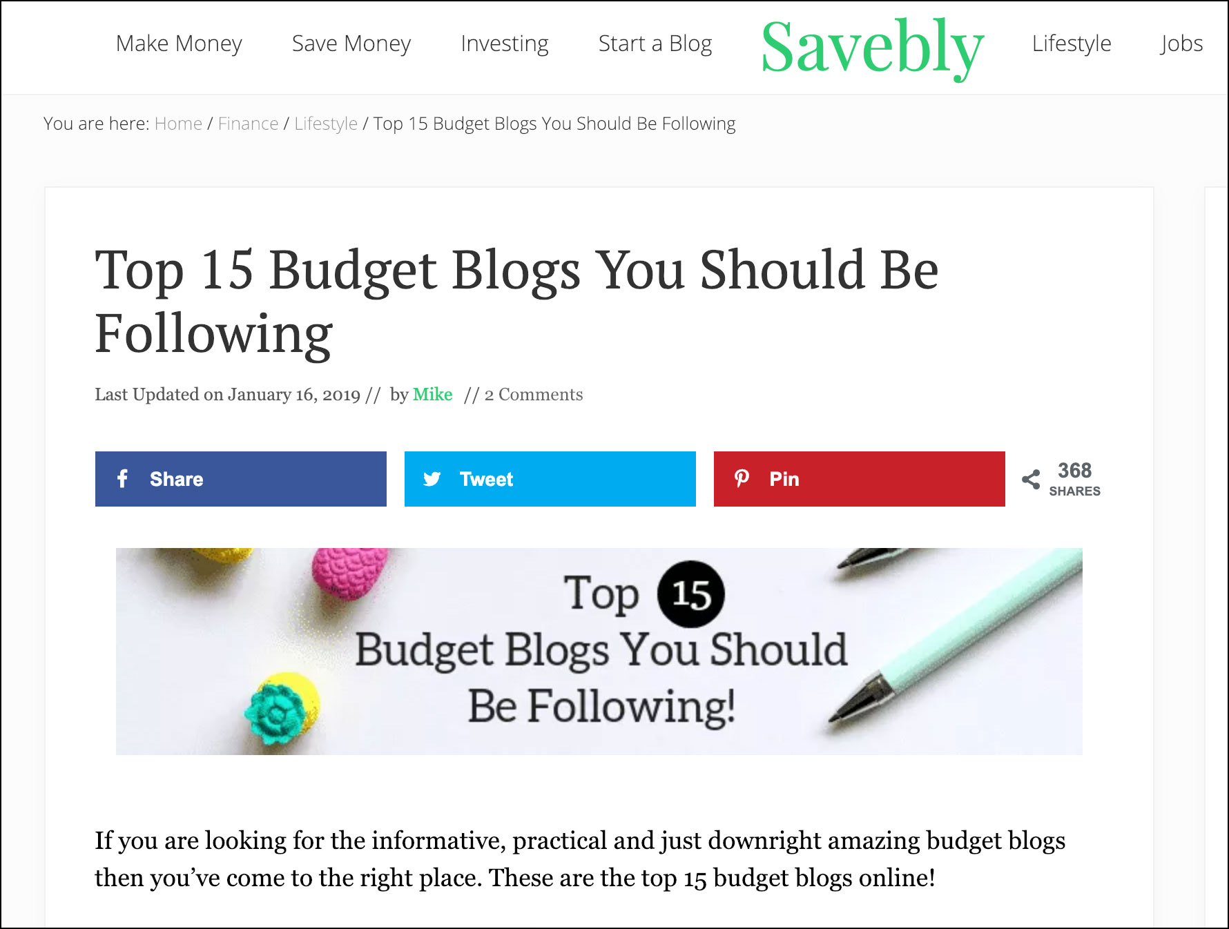 The Top 15 Budget Blogs You Should Be Following
