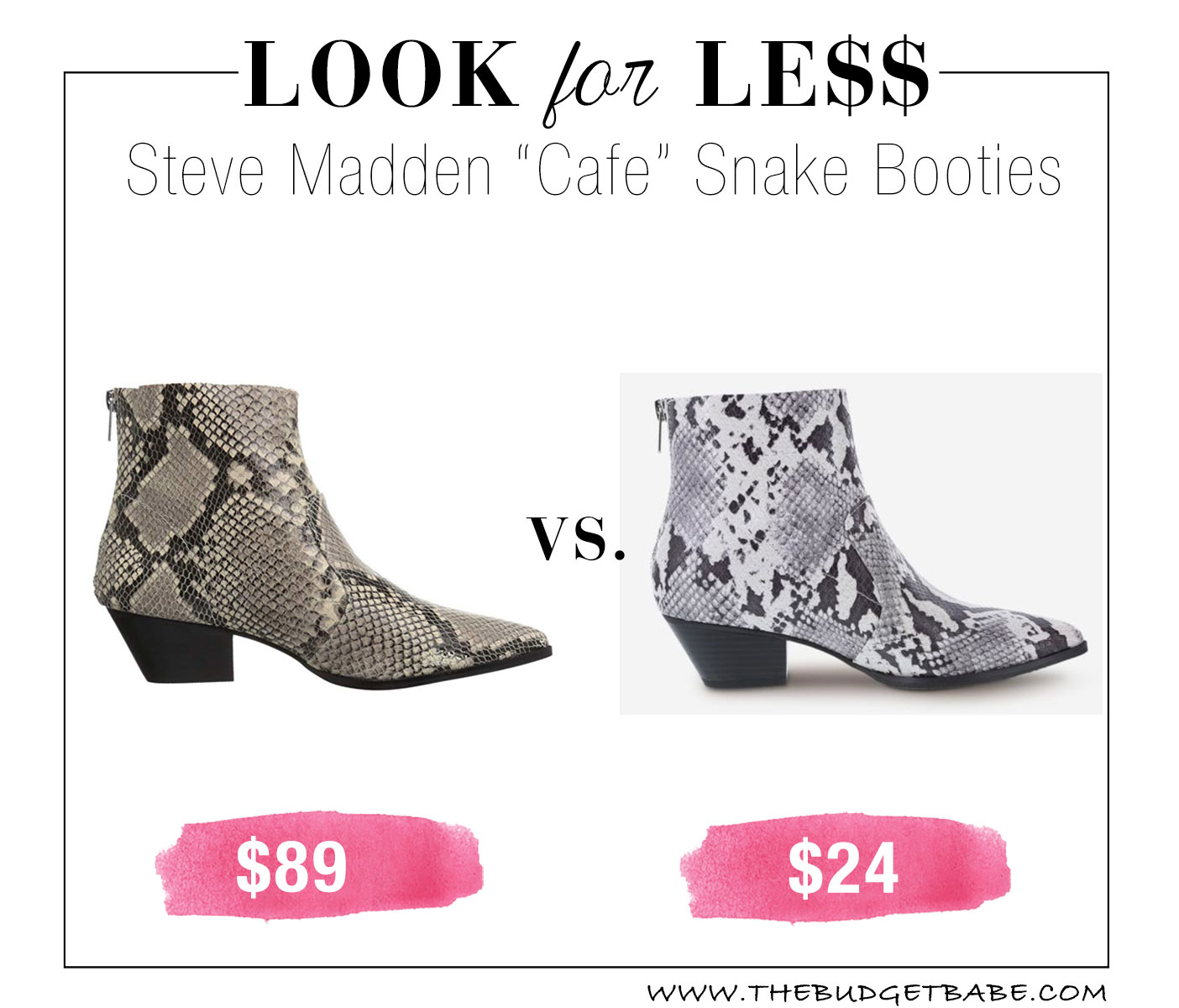 Snakeskin boot dupe at Payless!