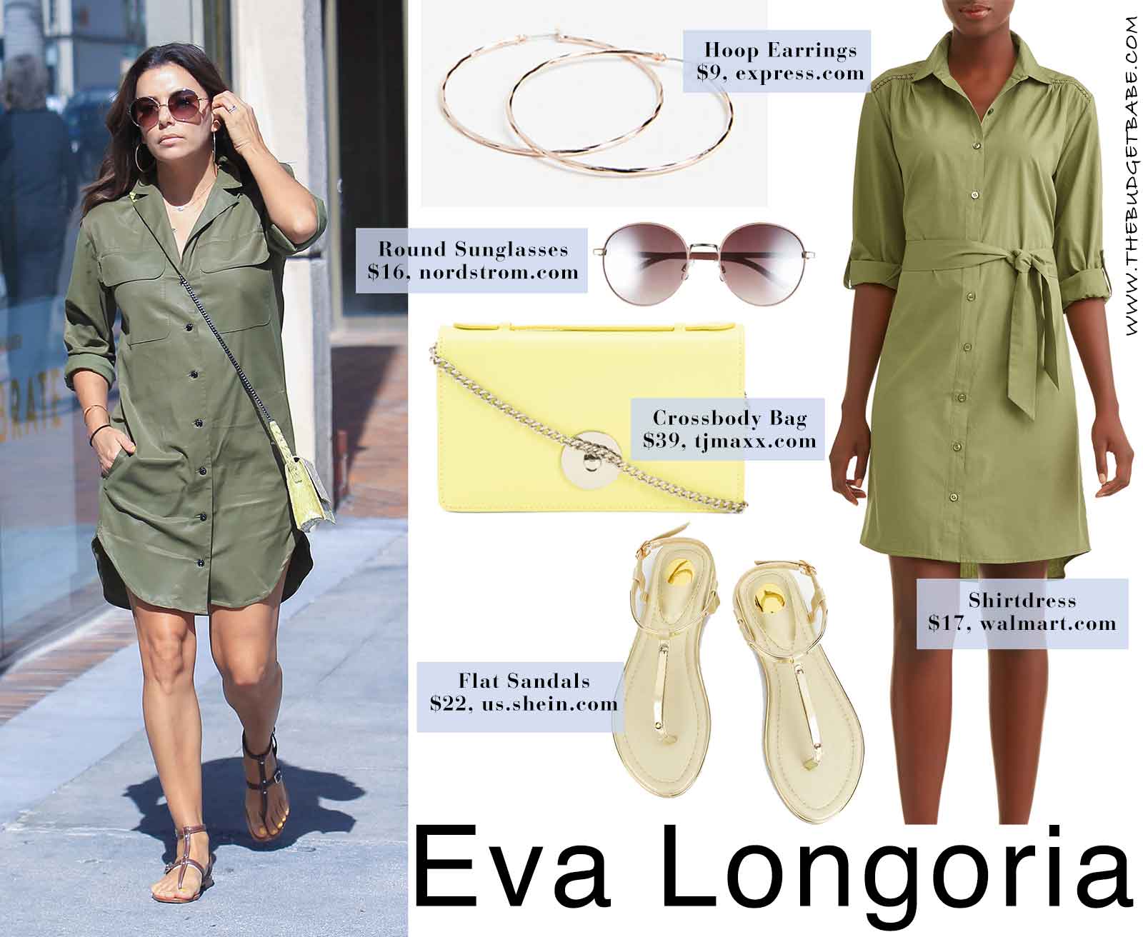 Eva Longoria's shirtdress style for summer - love this