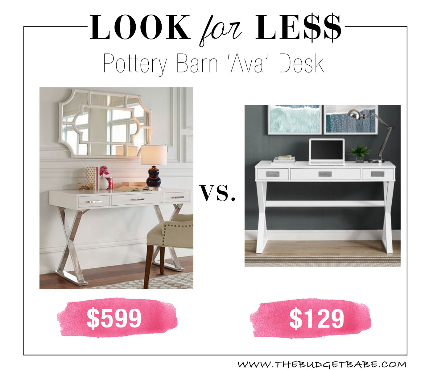 Pottery Barn 'Ava' Desk Lookalike at Walmart!