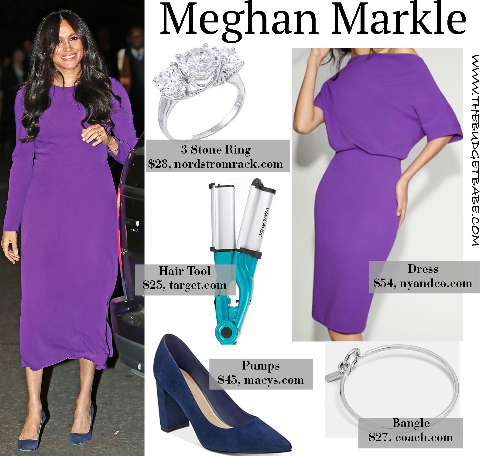 Meghan Markle steps out in a bright purple dress that we love!