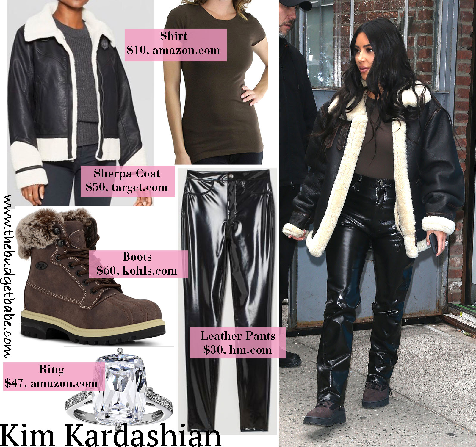 Kim Kardashian is cozy in a stylish sherpa coat!