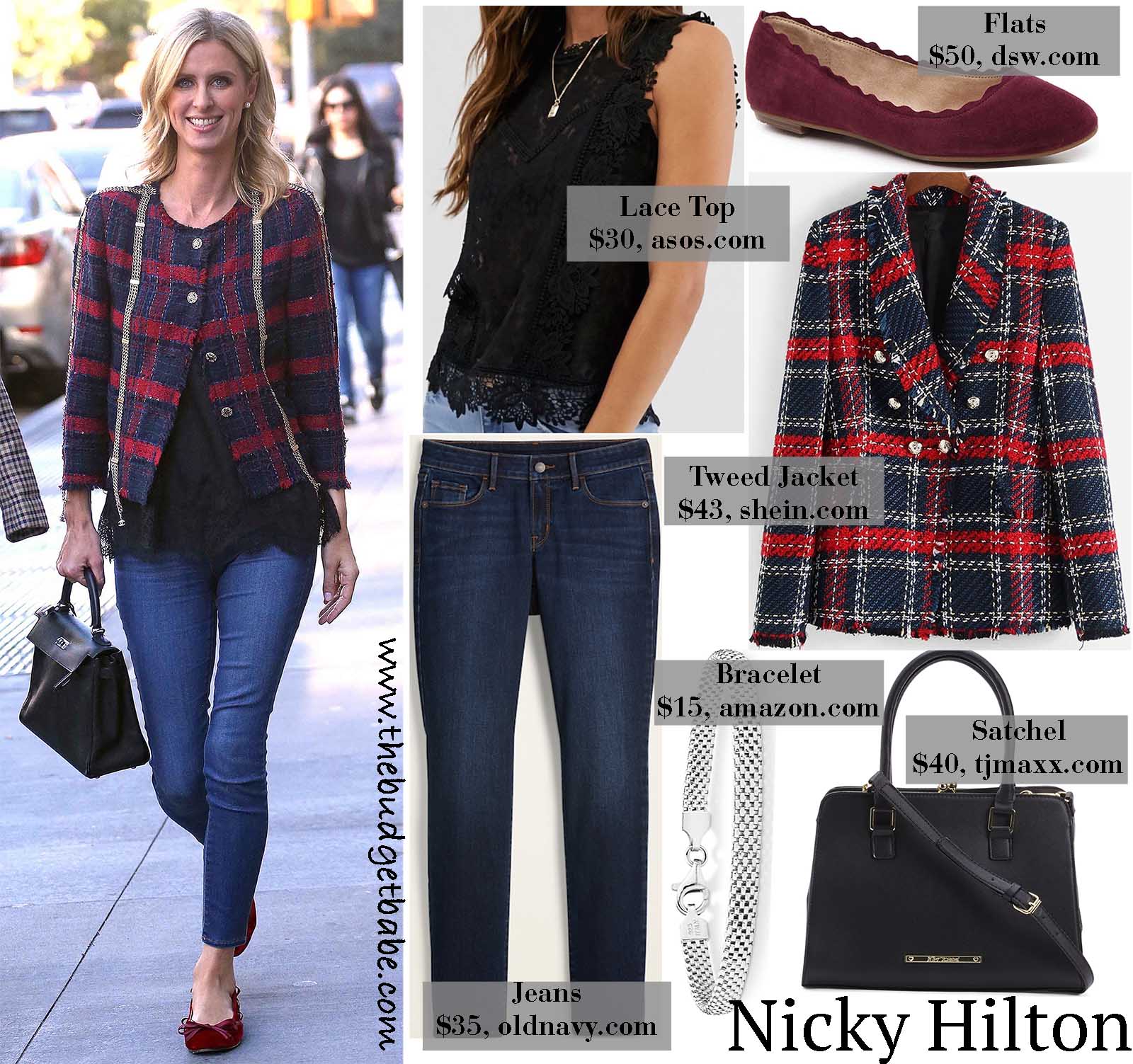 Nicky Hilton's tweed jacket is perfect for winter!
