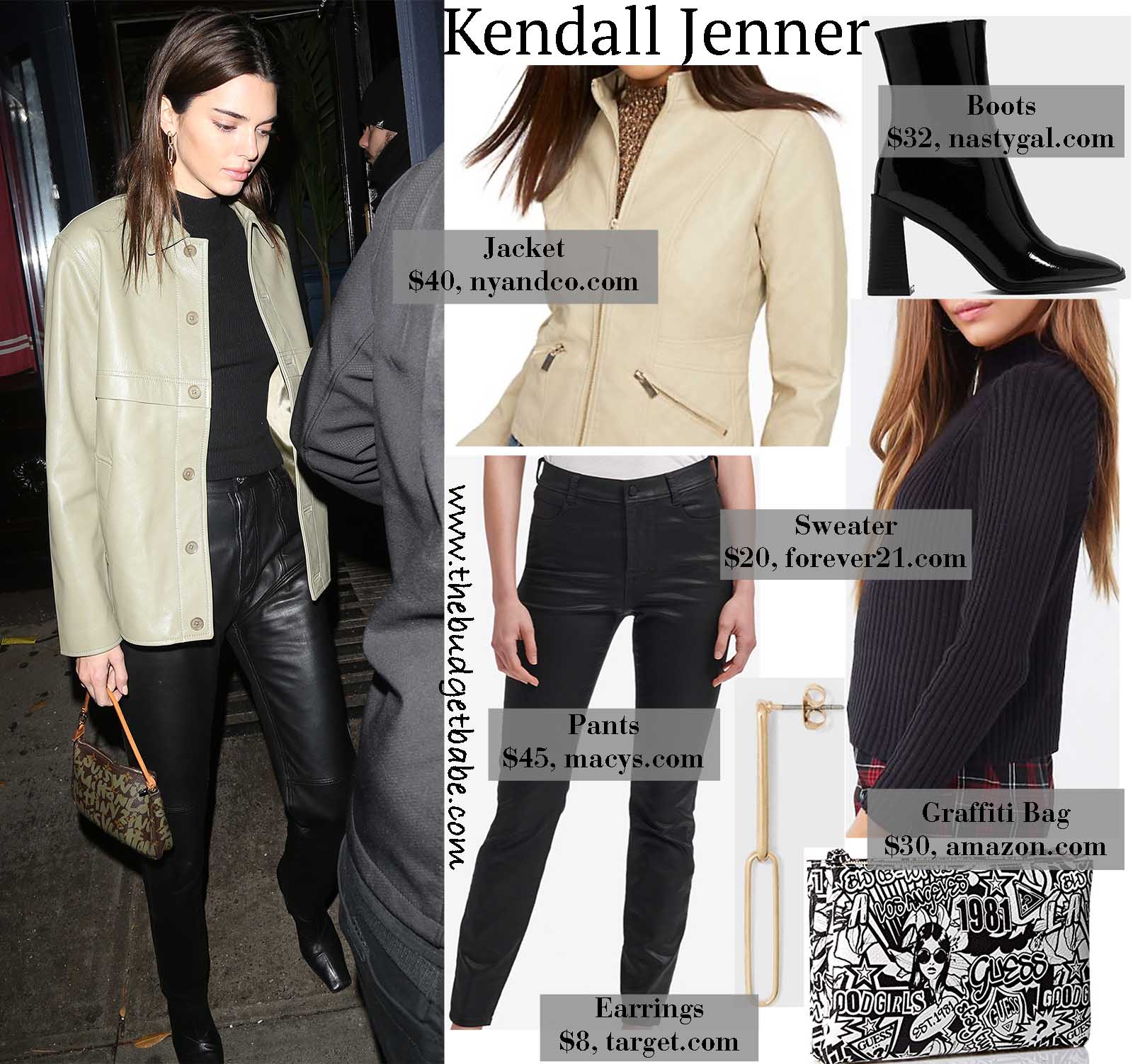Kendall Jenner keeps it stylish and simple in black and cream!