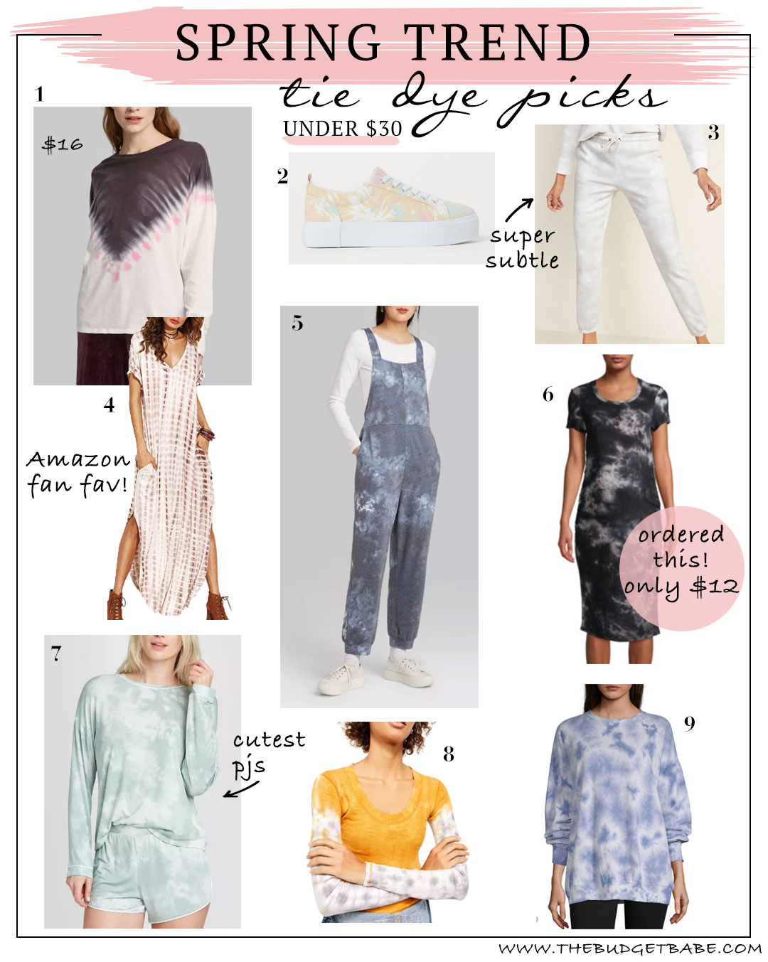 Spring Trend 2020: Tie Dye! Love these picks under $30