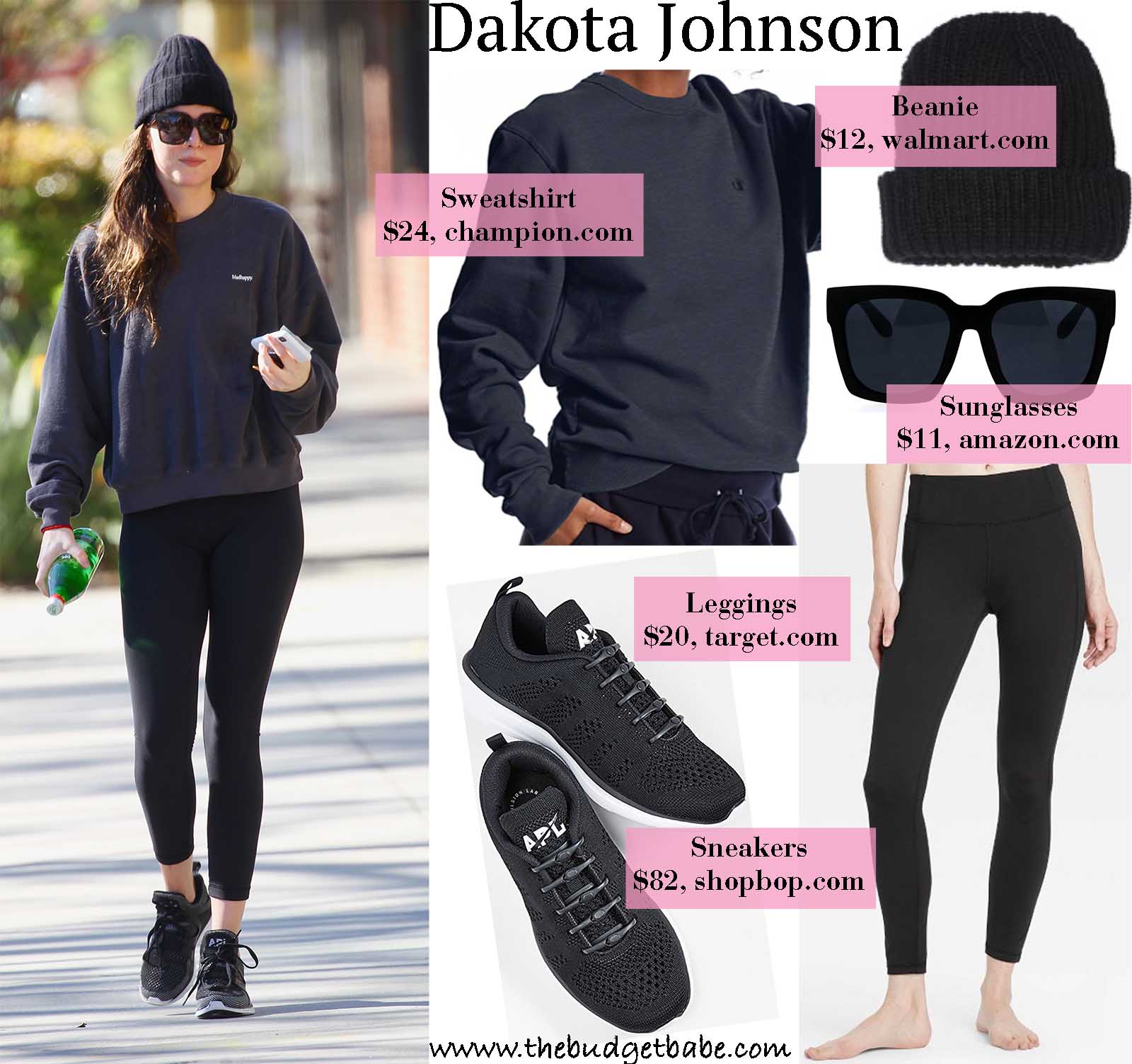 Dakota Johnson stays cozy in a stylish sweats.