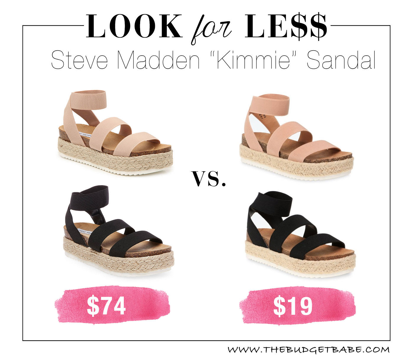 Steve Madden 'Kimmie' dupe sandals at Walmart
