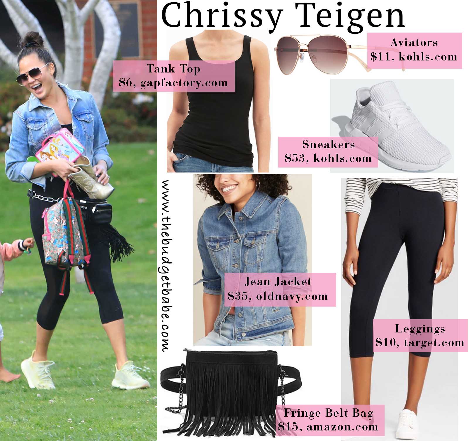 Chrissy Teigen is casual chic in this fun outfit!