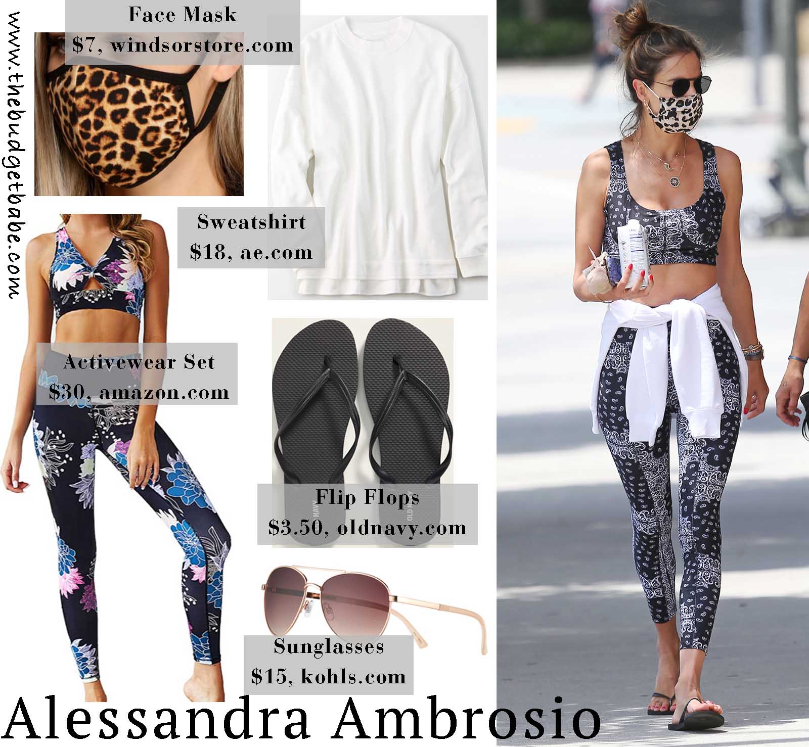 Alessandra is the ultimate workour inspiration in this cute set!