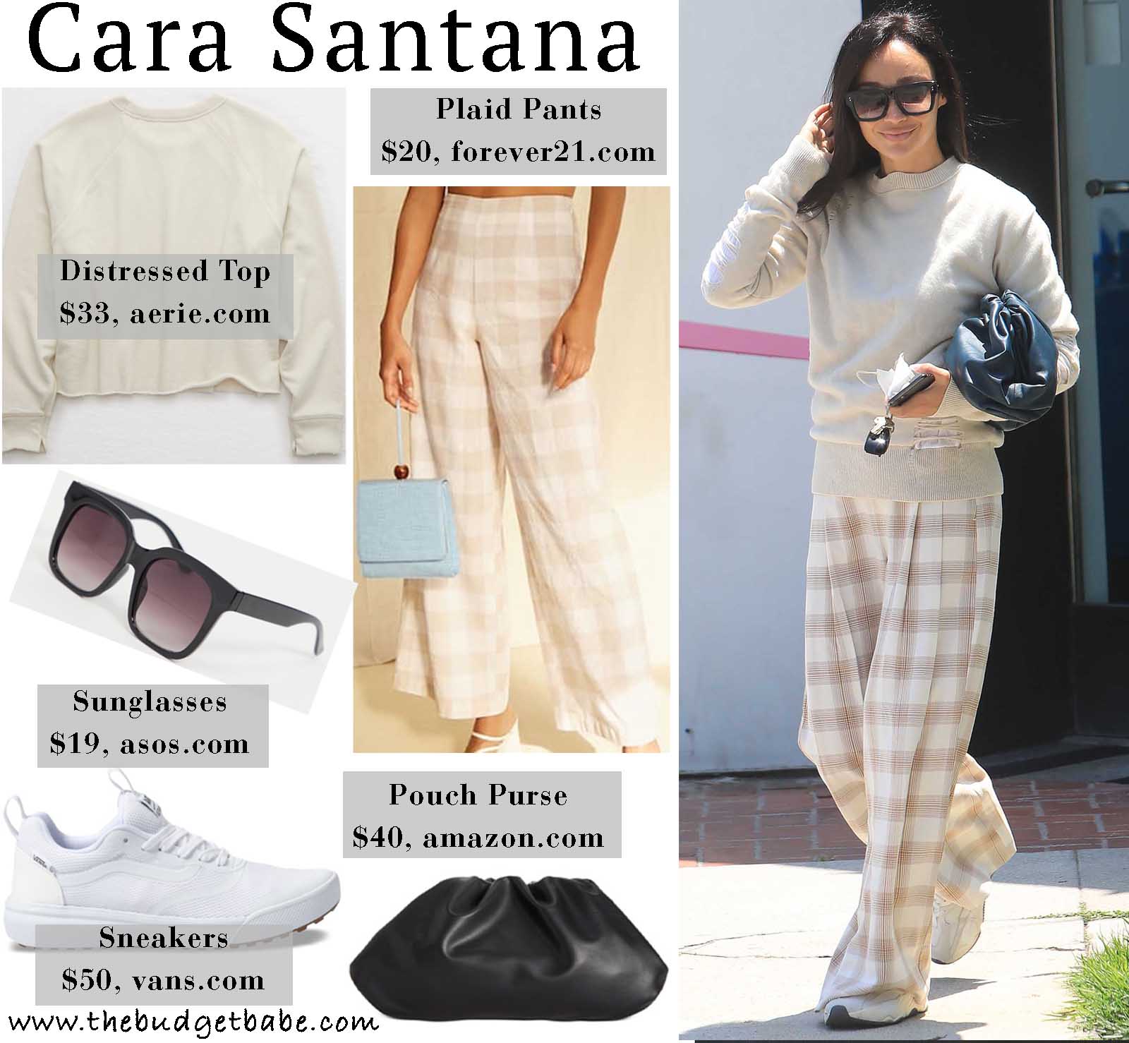 Cara Santana is comfy and cool in this sweater/pants combo!