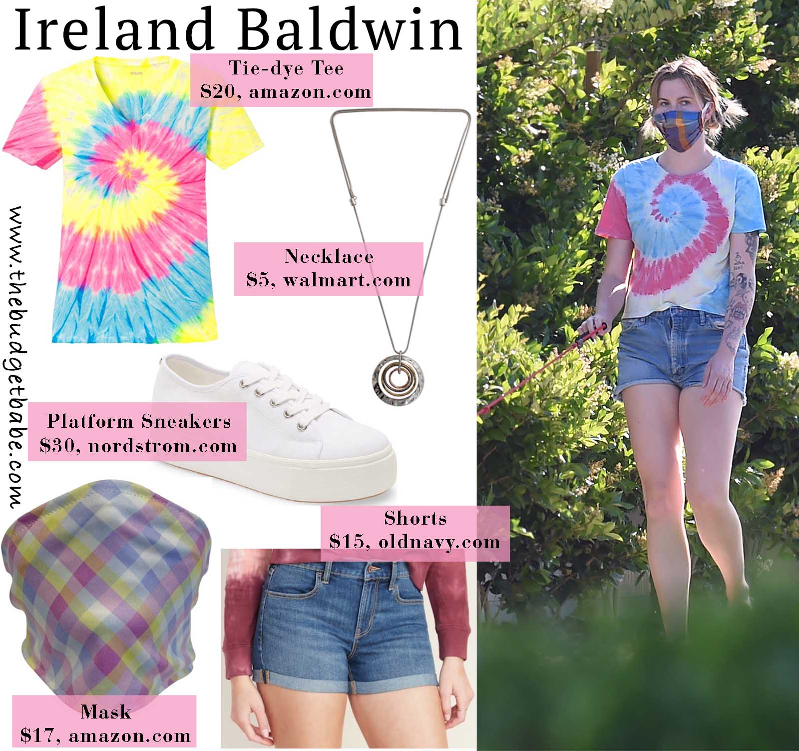 Ireland Baldwin rocks a tiedye shirt that we love!